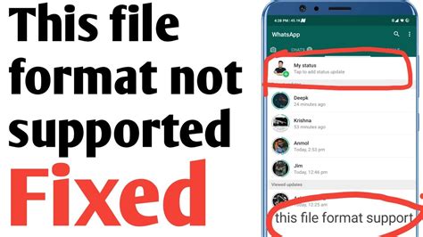 How To Solve File Format Is Not Support In Whatsapp Fix File Format