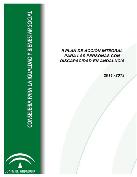 ii plan de acción integral para las personas con discapacidad en