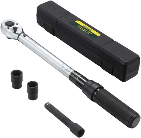 Arucmin Inch Drive Click Torque Wrench Set Dual Scale Adjustable