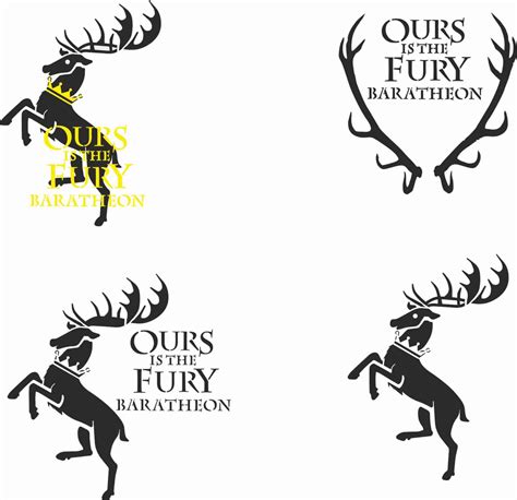 Stencils Baratheon Sigil Set Of 3 Reusable Plastic Stencils Etsy