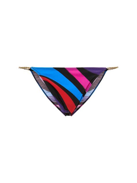 Pucci Printed Lycra Bikini Bottoms Emilio Pucci