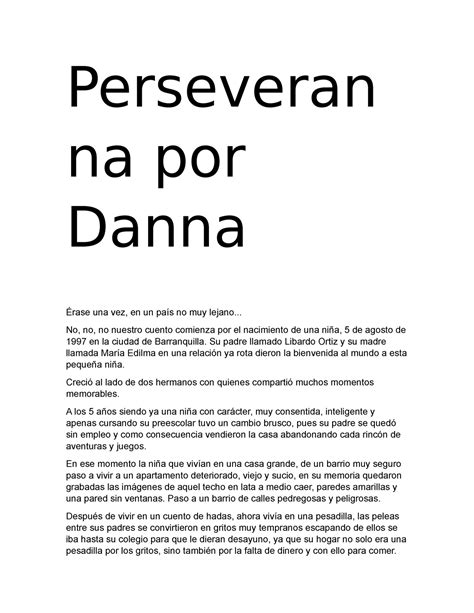 Rase Una Vez Perseveranna Por Danna Perseveran Na Por Danna Rase