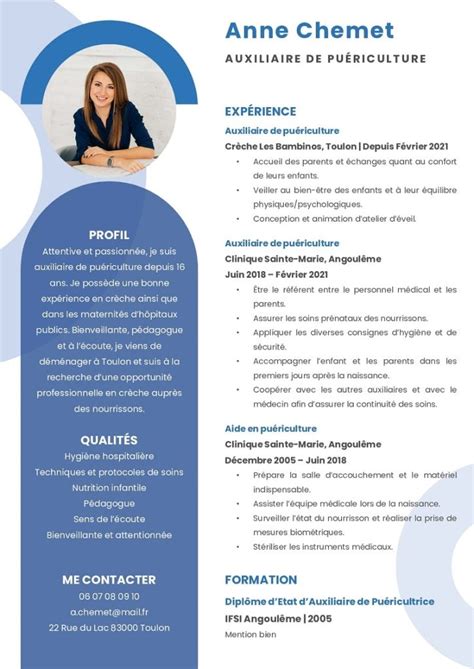 Mod Le Cv Auxiliaire De Pu Riculture Mon Beau Cv