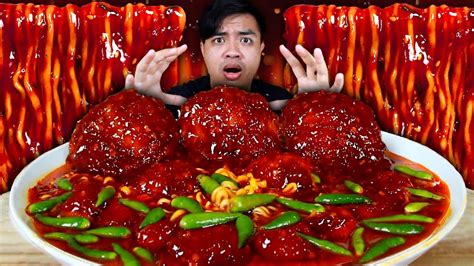 MUKBANG SEBLAK BASO ACI TULANG RANGU JUMBO SAMYANG NYEMEK KUAH MERCON