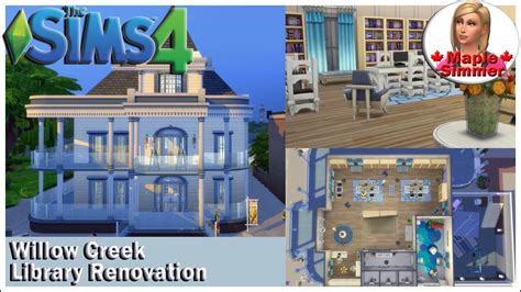 The Sims 4 Willow Creek Library Renovation YouTube