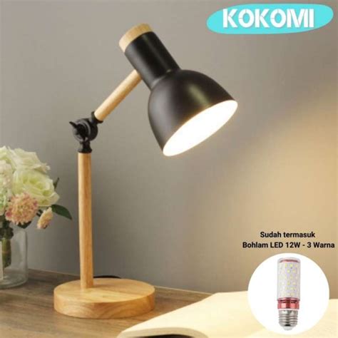 Promo Kokomi Lampu Belajar Arsitek Kayu Estetik Lampu Meja Kerja Lampu