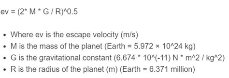 Escape Velocity Calculator - Calculator Academy