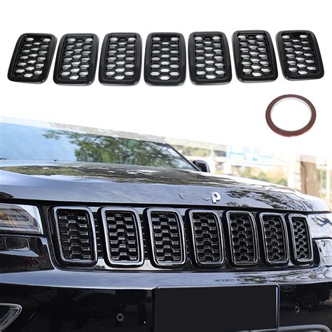 Buy Pcs Glossy Black Honeycomb Mesh Front Grill Inserts Kits Replace