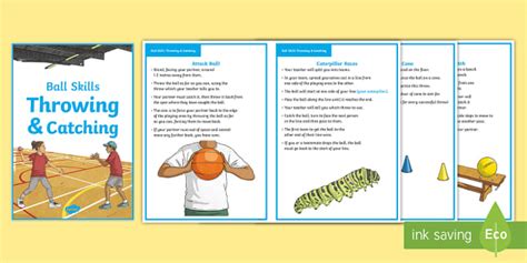 Ball Skills Throwing and Catching Activity Cards - Twinkl