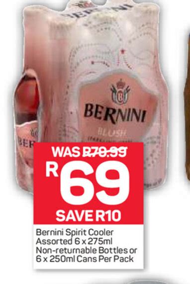 Bernini Spirit Cooler Assorted X Ml Offer At Pick N Pay Liquor