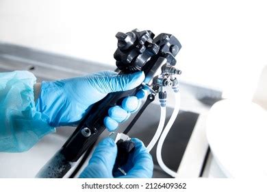 Endoscope Cleaning Sterilization After Performing Endoscopy Stock Photo ...