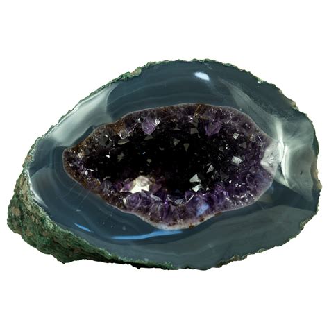 AAA Géode en améthyste violet profond avec toile d agate polie sur