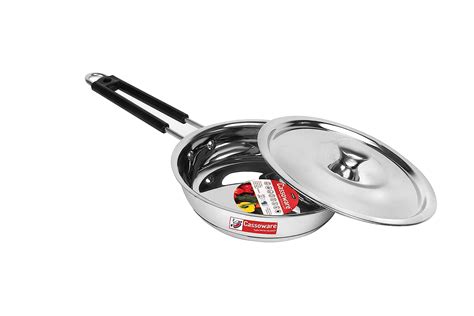 Buy Cassoware Stainless Steel Induction Base Fry Pan With Lid