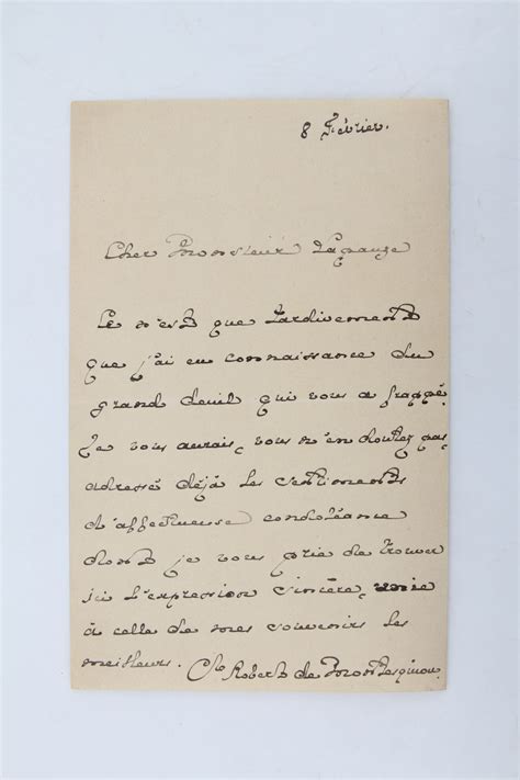 MONTESQUIOU Lettre autographe signée adressée à Henri Lapauze