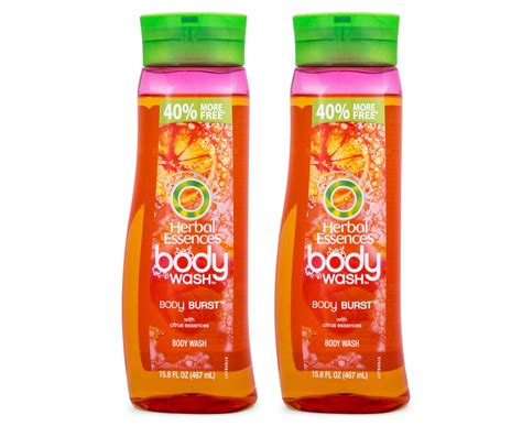 2 X Herbal Essences Body Burst Body Wash Citrus Essence 467ml Au