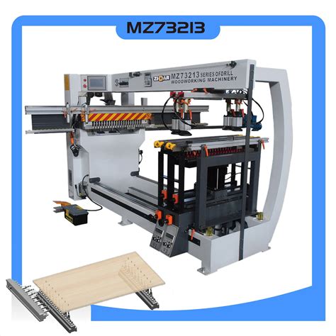 ZICAR Automatic Wood Multi Three Row Line Boring Drilling Machine For