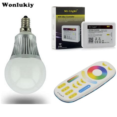 Wonlukiy Milight 16 Millions Colors AC85 265V 12V 2 4G 5W E14 RGB CCT