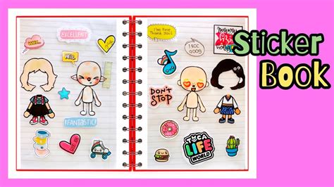 💸paperply💸] Which One Outfit And Hairstyle Toca Boca Toca Life Sticker Handmade Sticker Book