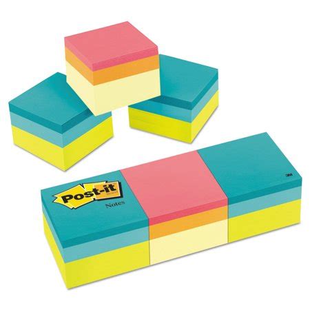 Post It Sticky Notes Cubes Pack X Assorted Color Collection