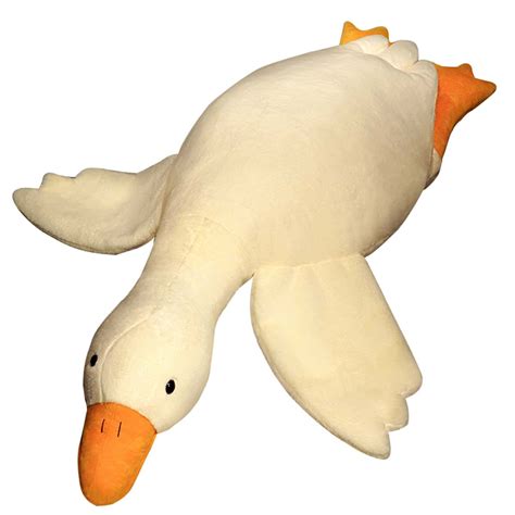 Big Size Fluffy Duck Plush Toys Sleep Pillow Cute Animal Stuffed Swan