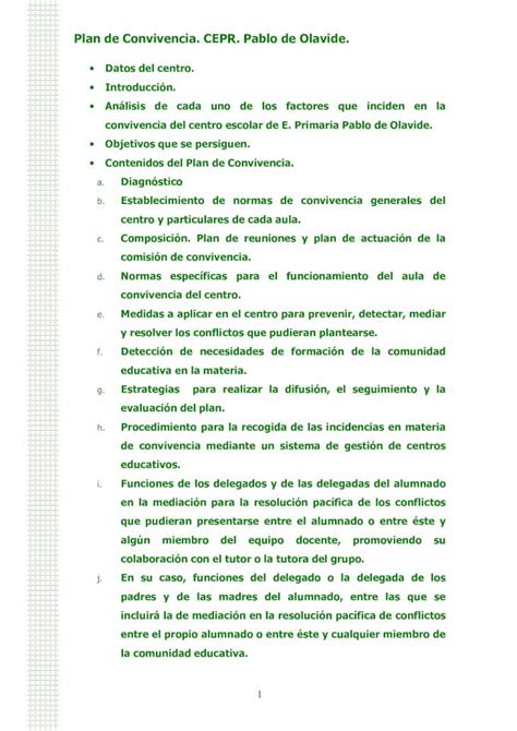 Pdf Plan Convivencia Polavide Espolavide Es Interno Convivencia