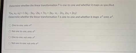 Solved Determine Whether The Linear Transformation Tis Chegg