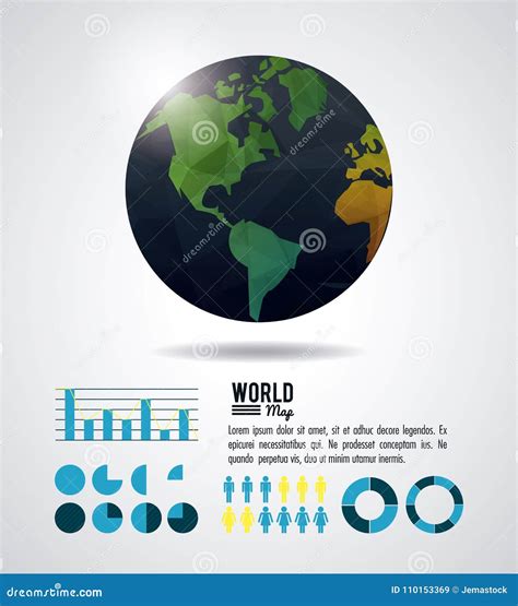 Mapa Do Mundo Infographic Ilustra O Do Vetor Ilustra O De Mapa