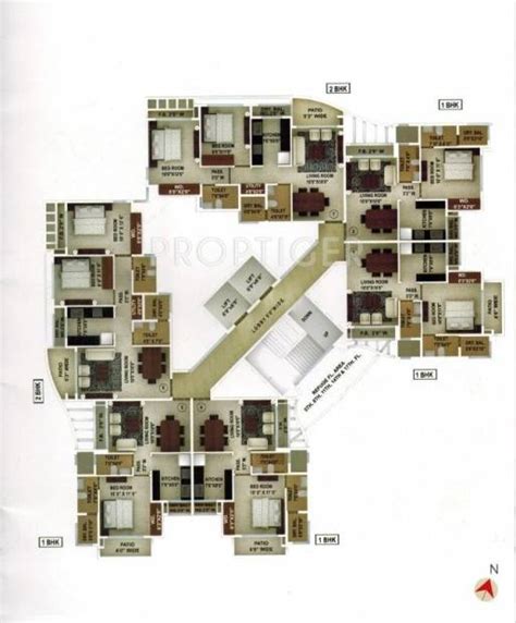 1 2 Bhk Cluster Plan Image Ajmera Group Sapphire For Sale At Kalyan