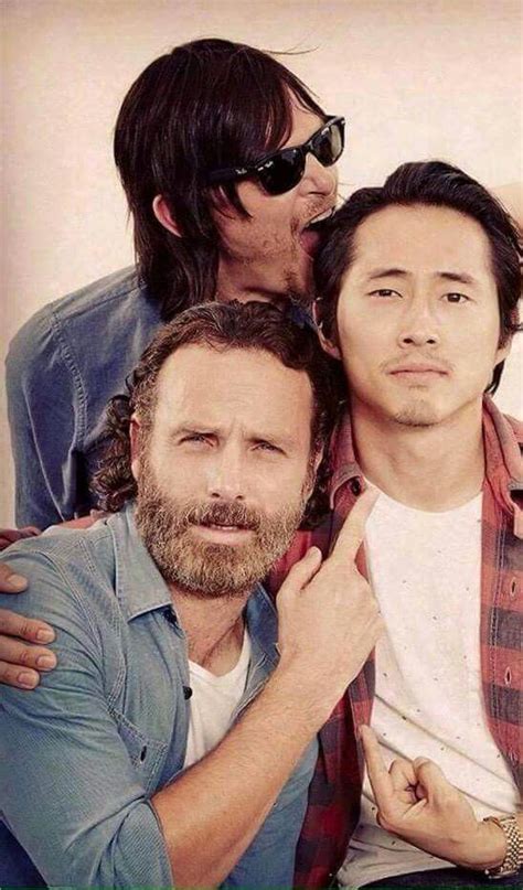 Andrew Lincoln And Norman Reedus Steven Yeun