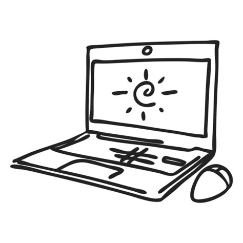 Notebook Computer Doodle Png And Svg Design For T Shirts