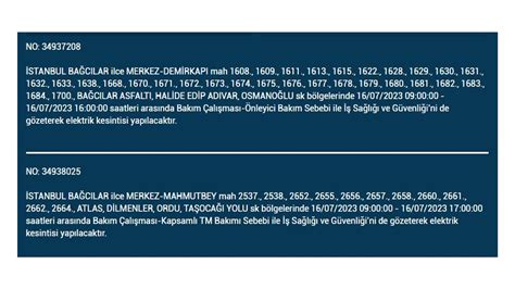 Stanbullular Dikkat Bug N Elektrikler Kesilecek