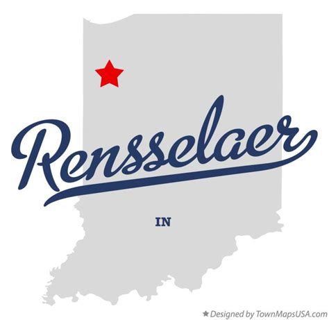 Map of Rensselaer, IN, Indiana