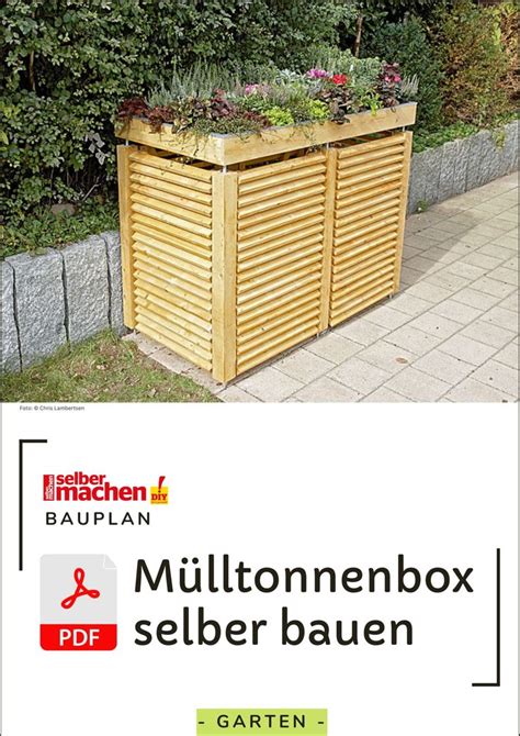 Mülltonnenbox selber bauen in 8 Schritten mit Gratis Anleitung und