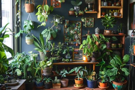 A Room Brimming With Diverse Potted Plants And Inspirational