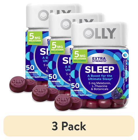 (3 pack) OLLY Extra Strength Sleep Gummy Supplement, 5mg Melatonin