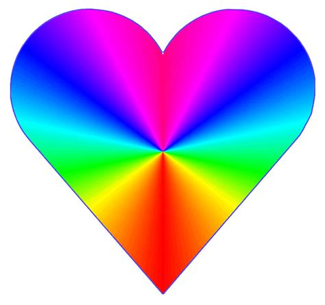 Rainbow Heart 10cm This Clipart Drawing Has Been Created Flickr