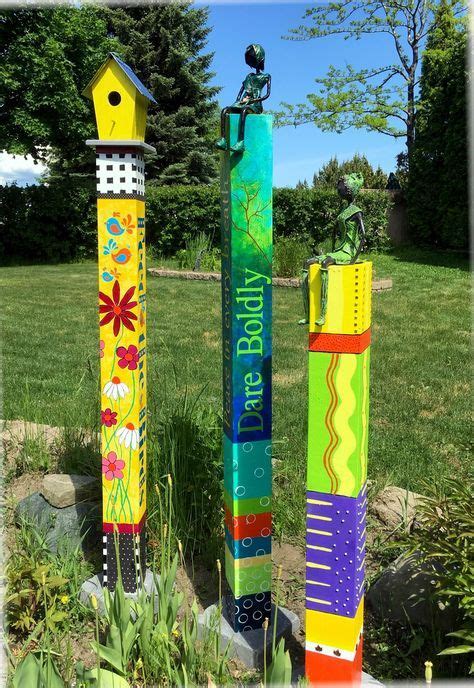 38 Ideas Yard Art Totems Peace Pole Garden Art Crafts Garden Art