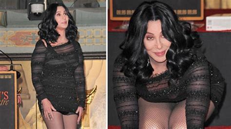 Cher Flashes Crowd at Grauman's