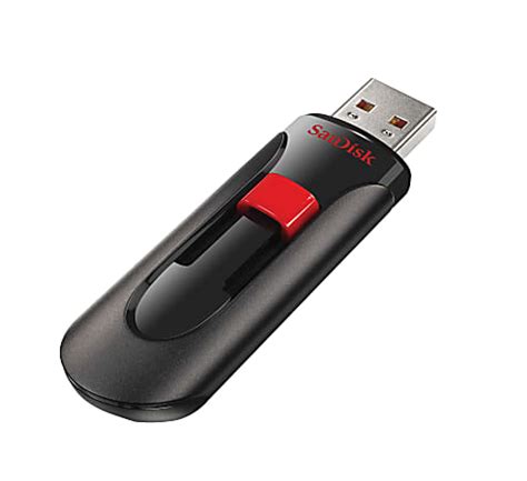 SanDisk Cruzer Glide USB 2.0 Flash Drive 128GB Black - Office Depot