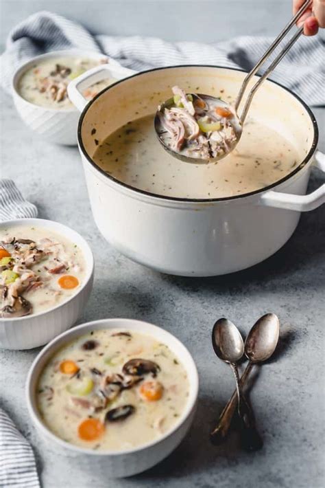 Creamy Leftover Turkey Wild Rice Soup House Of Nash Eats