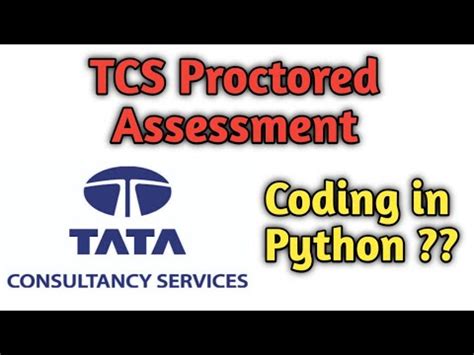 Tcs Proctored Assessment December Coding In Python Youtube