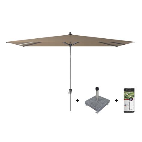 Platinum Riva Stokparasol X Taupe Met Voet En Hoes Kopen Shop Bij