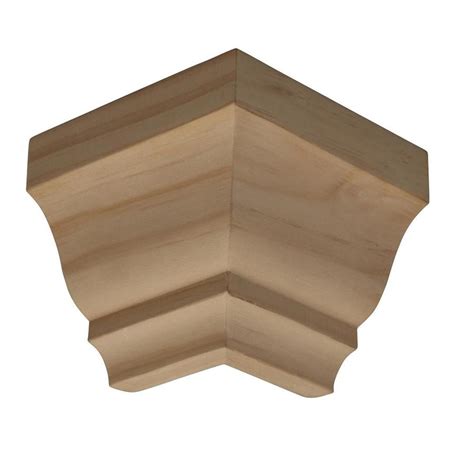 4-in x 3-5/32-in Interior Unfinished Colonial Outside Corner Moulding Block at Lowes.com