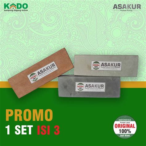 Jual Batu Asahan Asli Alam Brand Asakur Promo Beli 1 Set Isi 3