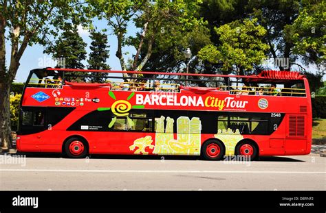 Barcelona city tour bus sightseeing Stock Photo, Royalty Free Image ...