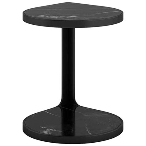 Tacchini Cage Round Low Table In Black Marquinia Marble By Gordon