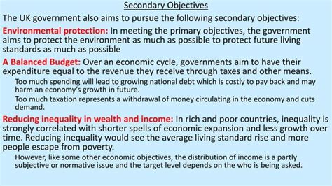 Intro To Macroeconomic Objectives Ppt