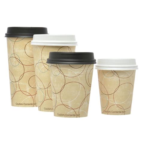 Graphic Packaging 112359096 Champagne 12 Oz Paper Hot Cup 3 1 2dia X 4h