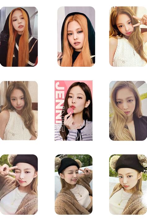 Altun Blackpink born Pink Jennie 8 Adet Fotokart HEDİYE İMZALI KART