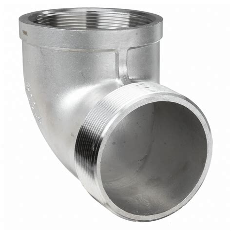 GRAINGER APPROVED 304 Stainless Steel Street Elbow MNPT X FNPT 4 In